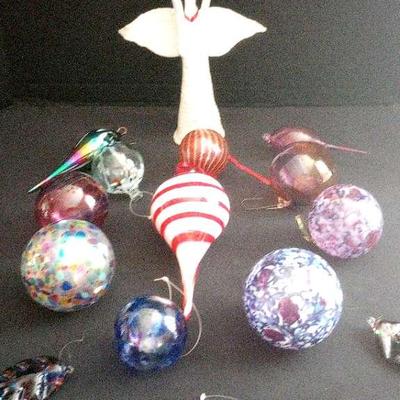 Blown Glass Ornaments And Potter Angel