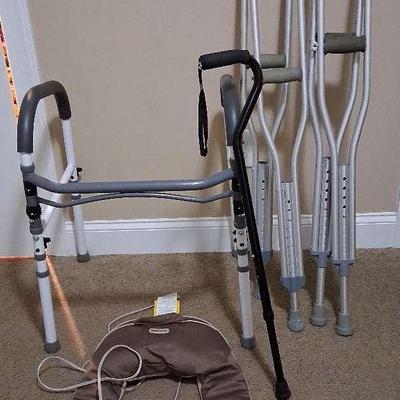 Walker, Crutches, & A Homedics Back And Shoulder Massage