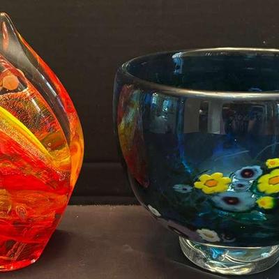 Glass Sculptures Signed By Shaun Messenger