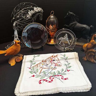 Art Decor Including Several Horse Pieces
