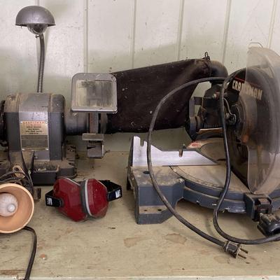 Miter Saw Fearing Craftsman, Craftsman Grinder, & Router Table 