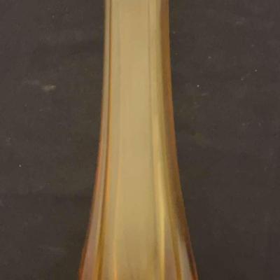 Vintage Viking Amber Glass Vase