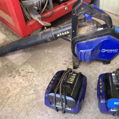 Kobalt Grass Blower with Battery Chargers