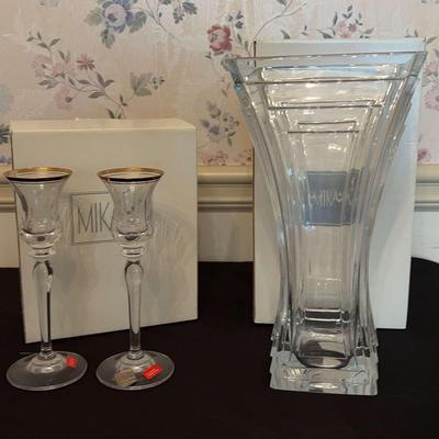 Mikasa Candleholders & Vase 