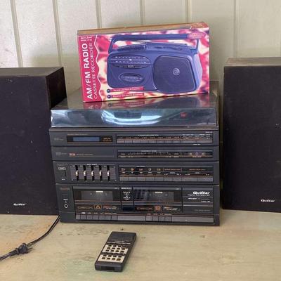 Quasar Stereo System with Speakers & Remote