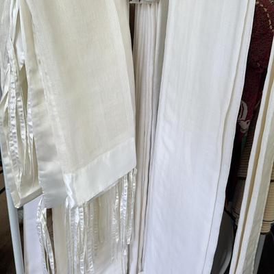 Sheer White Tied Bed Enclosure Panels X4