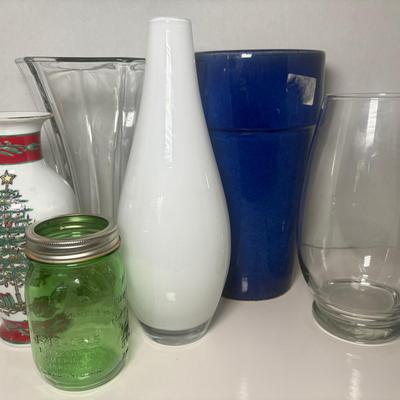 Vintage Hoosier 4041 Large Glass Vase & More 