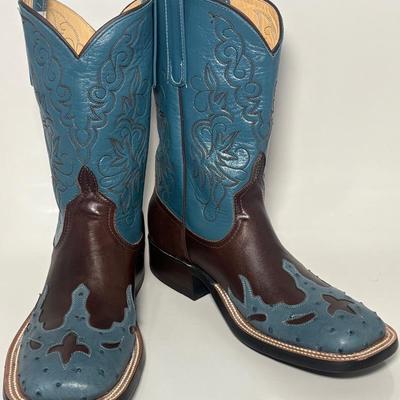 NIB Logan Boot Company Fiesta & Kidskin Leather Boots, 61/2C
