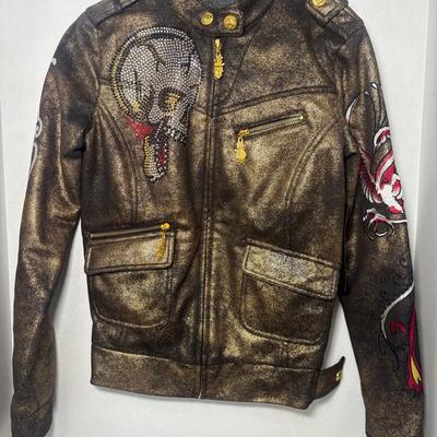 Ed Hardy by Christian Audigier Bomber Jacket, New With Tags