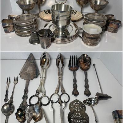 Vintage Kirk Stieff Spain Chalice Set, Keller & George Pewter & Various Silver-Plates Items 