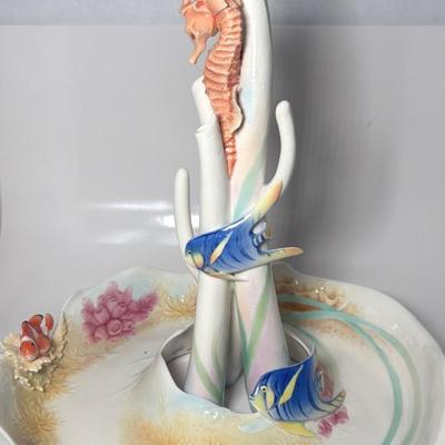 Franz “By The Sea” Porcelain Bud Vase & Centerpiece Set New, No Box