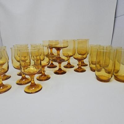 Libby Yellow Amber Glasses