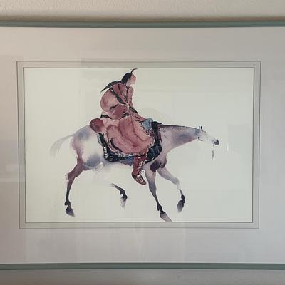 Native Riding Framed Print