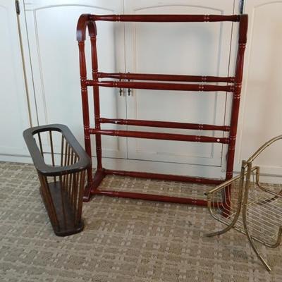 Magazine Racks and a Towel Rack