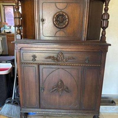 #3150 • Wooden Curio Cabinet
