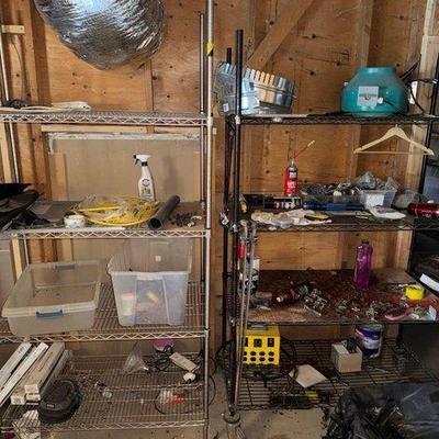 Sale Photo Thumbnail #180: #5512 • Two Metal Shelving Racks
