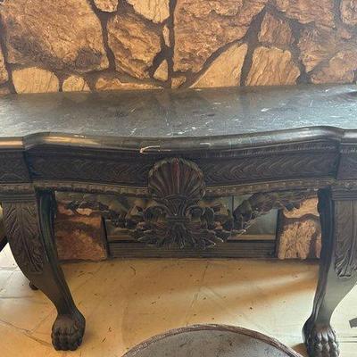 #3204 • Marble Top Coffee Table and Entry Table
