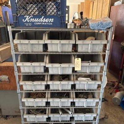 #1622 • Organizing Rack Full of Bolts, Washers, Screws & More
