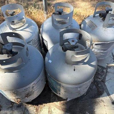 Sale Photo Thumbnail #145: #2906 • 5 Propane Tanks
