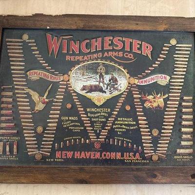 #3024 • Metal Winchester Repeating Arms Co Sign
