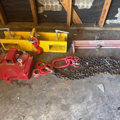 #2006 • 2 Forklift Attachments, 2-Ton Load Leveler, Chain

