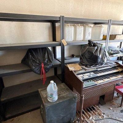 #1604 • (3) Metal Racks, Portable Toilet, Tent, Chair & More

