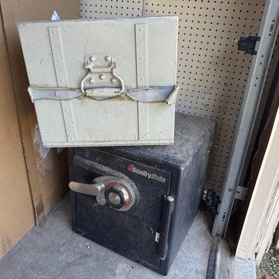 #2054 • Sentry Safe and Metal Storage Box
