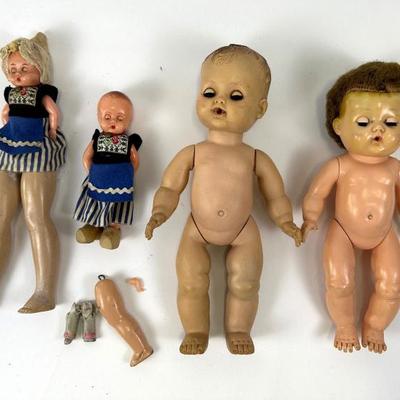 Lot #66 Vintage Creepy Dolls & Parts