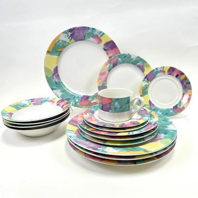 Lot #47 Images China Dinnerware (4 Dinner Plates, 4 Salad Plates, 4 Bowls, 1 Cup & 3 Saucers) 16pcs)