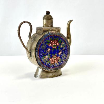 Lot #18 Vintage Cloisonne Enamel Miniature Chinese Tea Pot