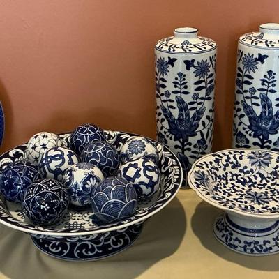 Blue And White Decor Lot #1 