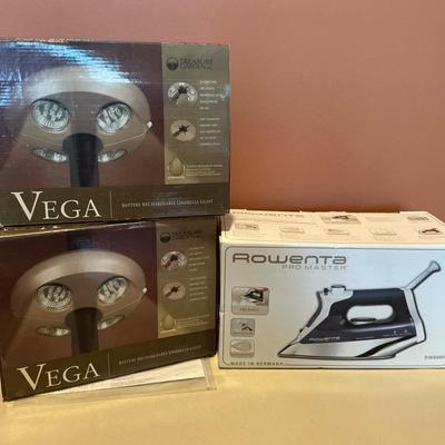 New Vega Umbrella Lights And Rowenta Iron 
