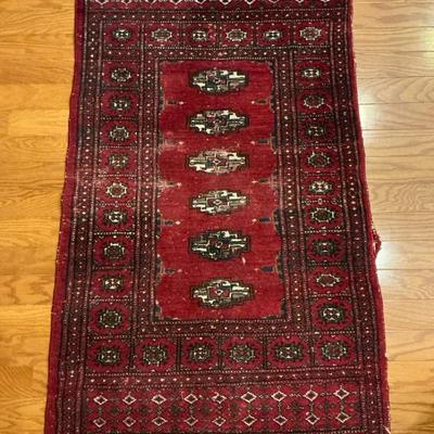 Pakistani Hand Knotted Small Wool Area Rug (53 x 32)