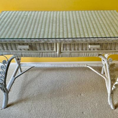 Wicker Desk & Chair 