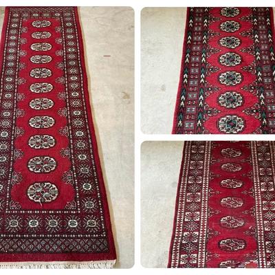 Three Red Wool Runners (Largest 92 x 28)