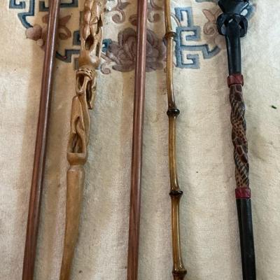 Set Of 5 Walking Sticks/canes 