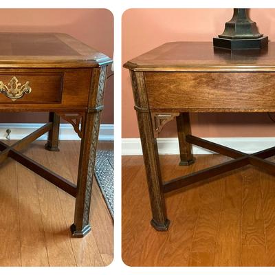 2 Wood End Tables w/ Drawer
