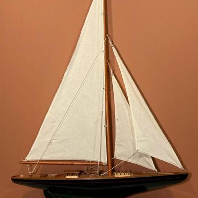 Wooden Sailboat Model Ship