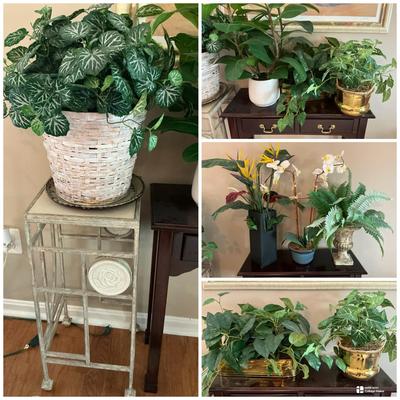 Plant Stand With Artificial Foliage 