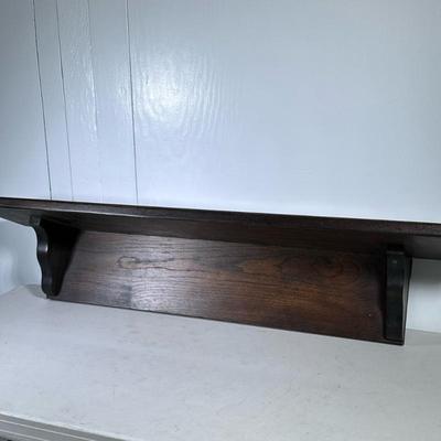 MISSION STYLE WALL SHELF | Single shelf with bracket support and a French cleat mount - h. 8.5 x w. 46 x l. 9.5 in
