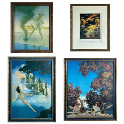 (4pc) MAXFIELD PARRISH LITHOGRAPHS | Including: The Dinky Bird. The Fisherman & The Genie. Interlude. The Story of Prince Agib. Color...