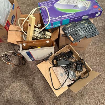 Keyboards, Calculators, Power Cords And Misc Items