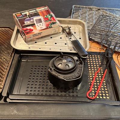 Baking Racks, Thermostat And Big Green Egg Cooked  