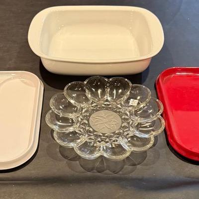 Deviled Egg Tray And Misc Items