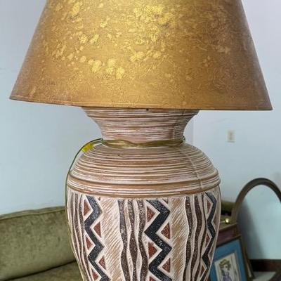 Western Lands 29" Geometric Pattern Handcrafted Southwest Table Lamp
