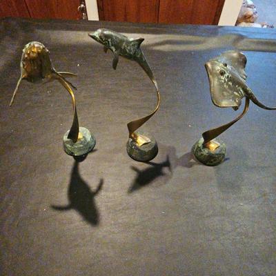 Brass And Marble Sea Creatures