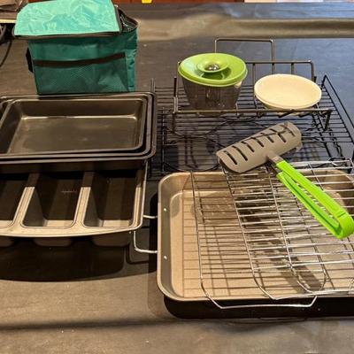 Baking Pans And Racks, Cooler And Misc Items