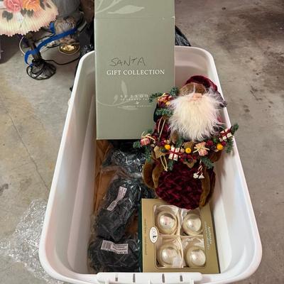  Christmas Lights, Ornaments And Santa Gift Collection Figurine
