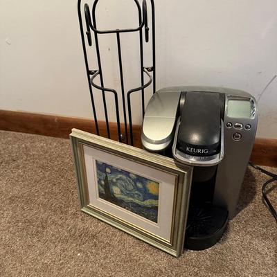 Keruig, Painted Picture And Stand 