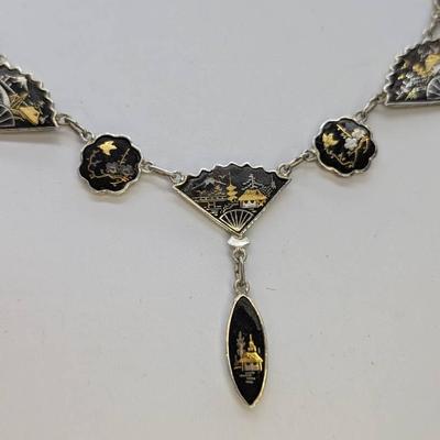 Japanese Silver & Chokin Necklace